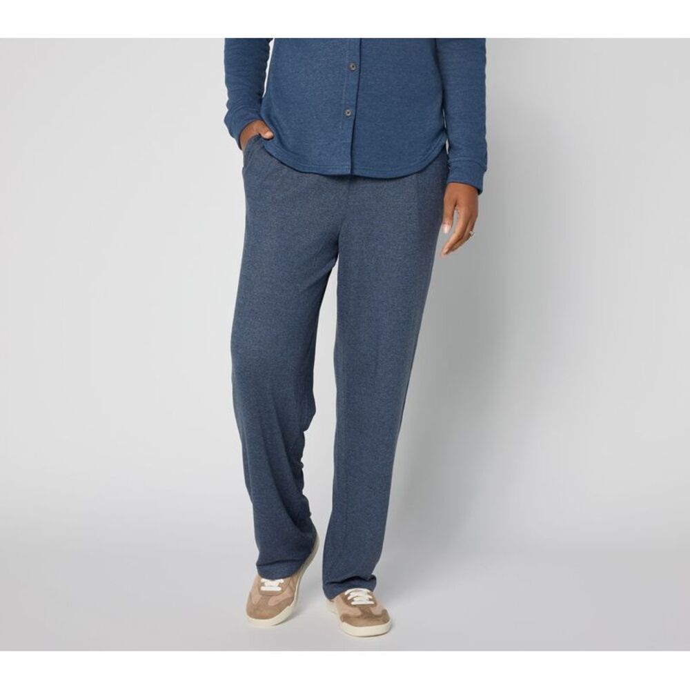 Cuddl Duds Women's Plus Sz Pants 2X Seriously Soft Wide Leg Pant Blue A698464